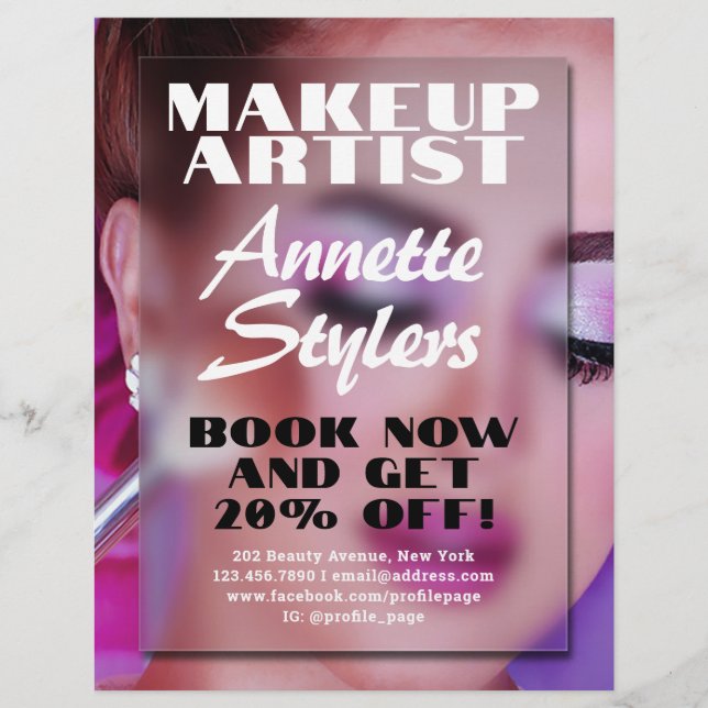 Beauty industry inspired blur space flyer (Front)