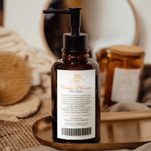 Beauty ingredients barcode label orange blossom