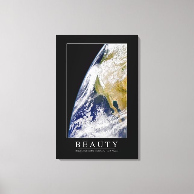 Beauty: Inspirational Quote 1 Canvas Print (Front)