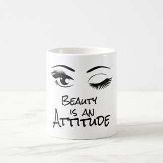 Beauty is an attitude drinking mug. coffee mug