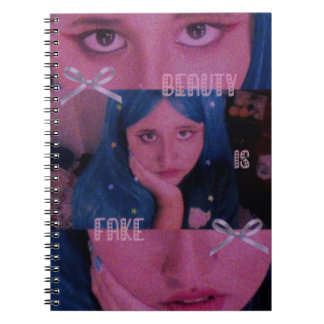 beauty is fake notebook