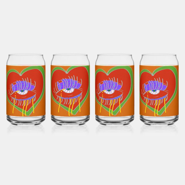 Beauty Is in the Eye of the Heart Can Glass (Front)