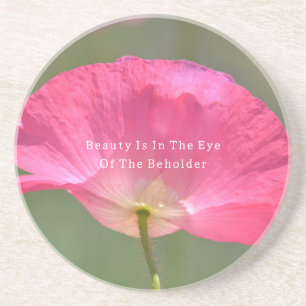 Beauty is Pink Iceland Poppy (photography by me) Coaster