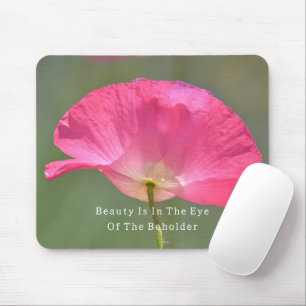 Beauty is Pink Iceland Poppy (photography by me) Mouse Mat