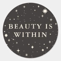Beauty is within celestial stars sticker