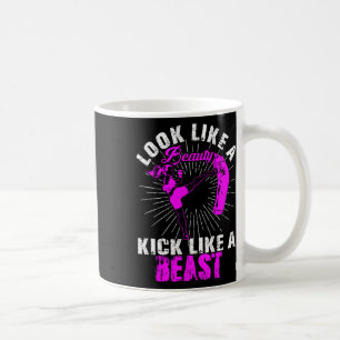 Beauty Kickboxing Beast Kickboxer Girl Fighter Mar Coffee Mug