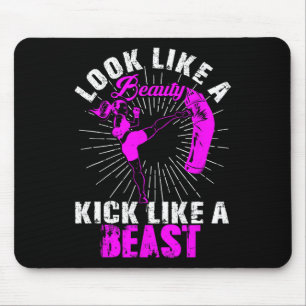 Beauty Kickboxing Beast Kickboxer Girl Fighter Mar Mouse Mat