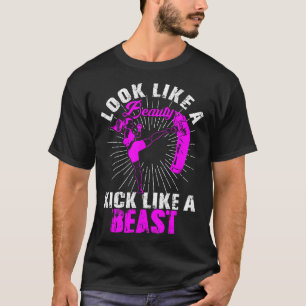 Beauty Kickboxing Beast Kickboxer Girl Fighter Mar T-Shirt