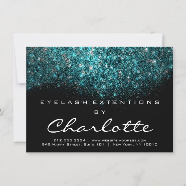 Beauty Lashes Extension Aftercare Instruction Blue (Front)