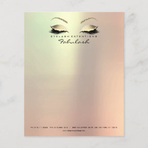 Beauty Lashes Makeup Stylist Eyebrows Gold Rose Flyer