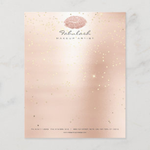 Beauty Lips Kiss Makeup Artist Confetti Rose Blush Flyer
