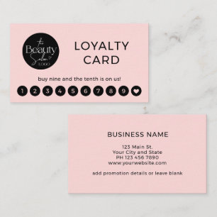 Beauty Logo Modern Professional Loyalty Card