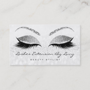 Beauty Loyalty Card 10 Makeup Lashes Silver Grey