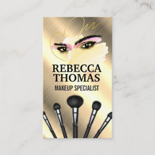 Beauty Make Up Brushes Salon Business Card