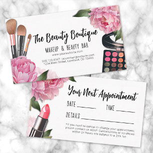 Beauty Makeup Artist Appointment Business Card
