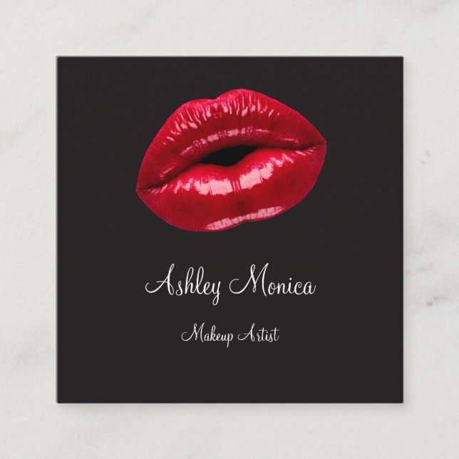 Beauty Makeup Artist Business Cards (Front)