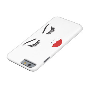 Beauty Makeup Face Lashes & Red Lips Barely There iPhone 6 Case