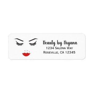 Beauty Makeup Face Lashes & Red Lips Salon