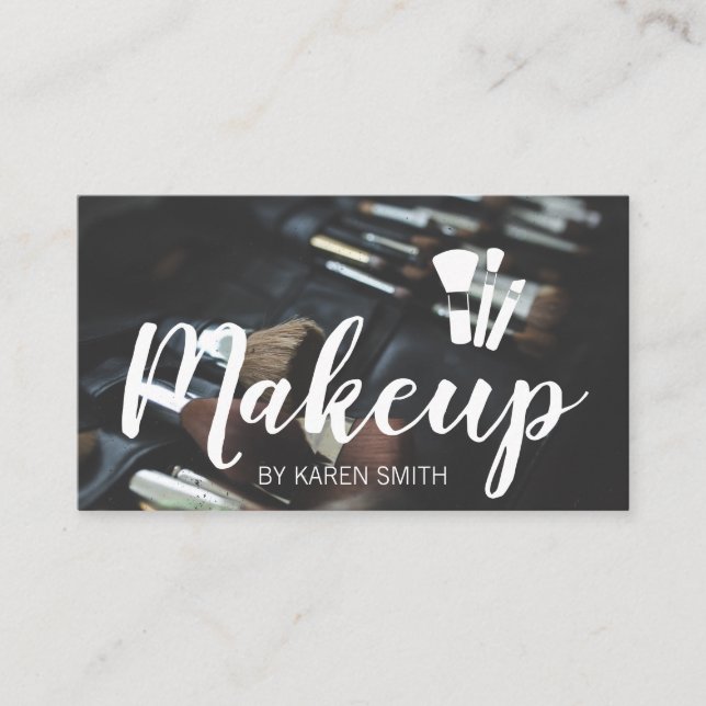 Beauty Makeup | Makeup Brushes Appointment Card (Front)