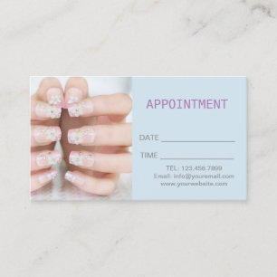 beauty manicure nail salon Appointment Card