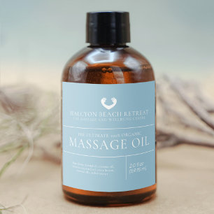 Beauty massage oil product ingredients label