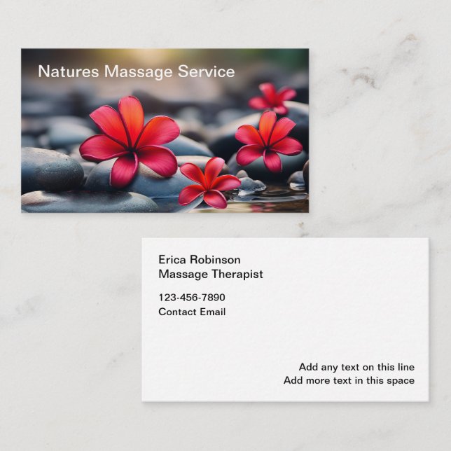 Beauty Massage Spa Business Cards (Front/Back)