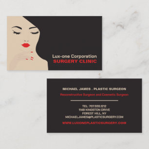 Beauty Model, Plastic Surgeon, Plastic Surgery Business Card