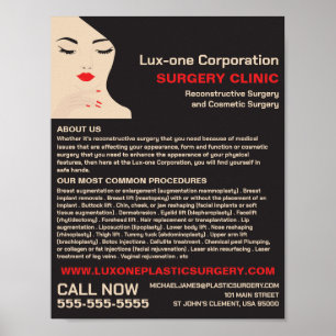 Beauty Model, Plastic Surgeon, Plastic Surgery Poster