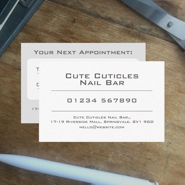 Beauty Nails Nail Bar Appointment Card (Creator Uploaded)