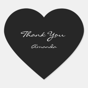 Beauty Name Bridal Heart Thank Black White Sticker
