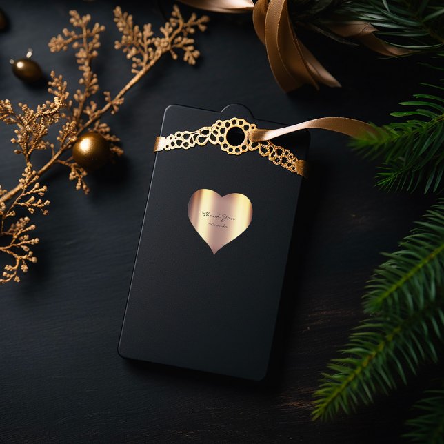 Beauty Name Bridal Heart Thank Sepia Gold Metallic Sticker (Beauty Name Bridal Heart Thank Sepia Gold Metallic Heart Sticker)