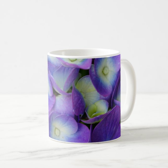 Beauty Of a Blue Hydrangea Coffee Mug (Front Right)