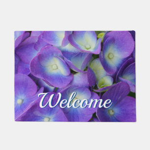 Beauty Of a Blue Hydrangea Welcome Doormat