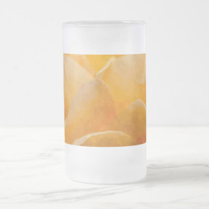 Beauty Of A Rose Painterly Frosted Glass Beer Mug