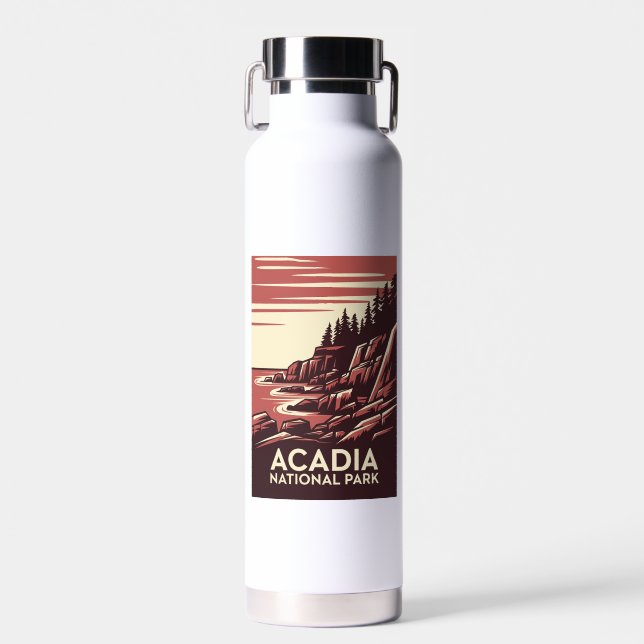 Beauty of Acadia National Park Water Bottle (Front)