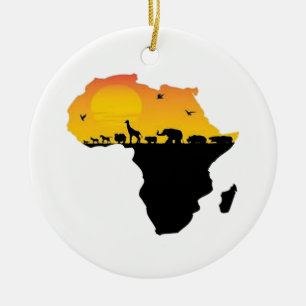 BEAUTY OF AFRICA CERAMIC TREE DECORATION