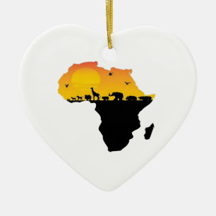 BEAUTY OF AFRICA CERAMIC TREE DECORATION