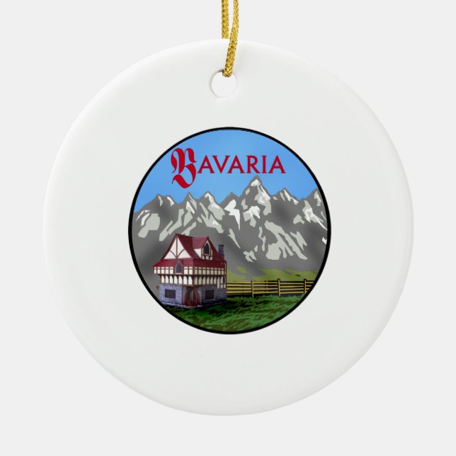 BEAUTY OF BAVARIA CERAMIC TREE DECORATION (Front)