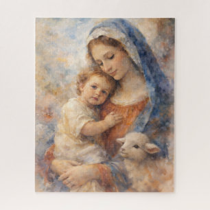 Beauty of Motherhood Faith Gentle Devotion Peacful Jigsaw Puzzle