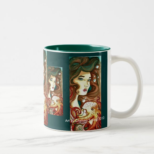 Beauty of the Deep By Chelsea Spring Two-Tone Coffee Mug (Right)