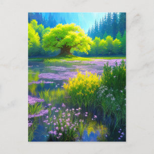 Beauty of the Green Swampland Postcard