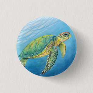 Beauty of the turtle 3 cm round badge