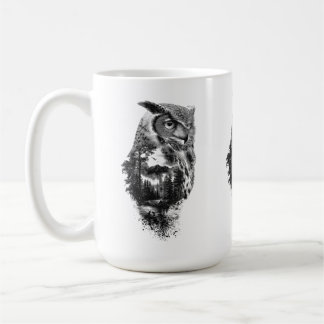 Beauty Owl in the Mountains Coffee Mug