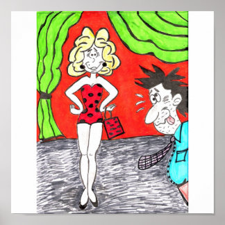 Beauty Pageant Humour Cartoon Print