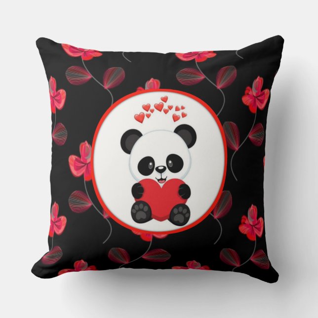 Beauty panda pillow design  (Front)