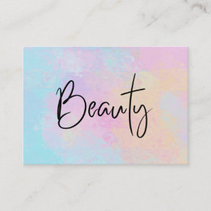 *~* BEAUTY Pastel Girly Soft Pretty Rainbow Modern Business Card