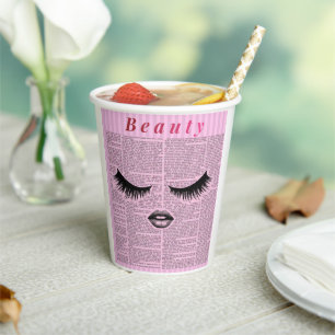 Beauty Pink Feminine Paper Cups –Fashion Aesthetic