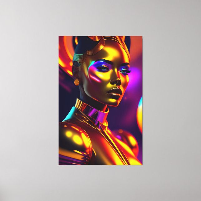 Beauty portrait canvas print (Front)