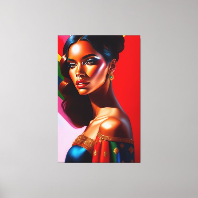 Beauty portrait canvas print (Front)