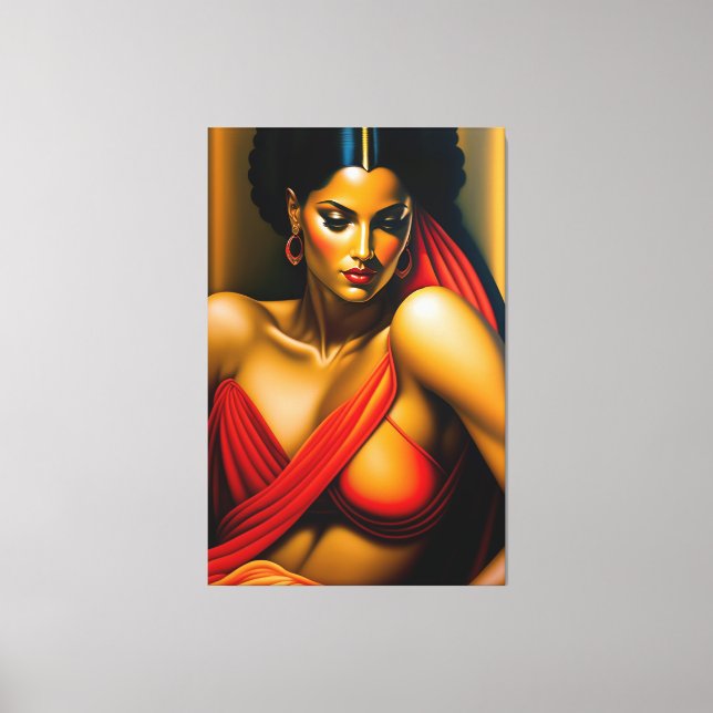 Beauty portrait canvas print (Front)